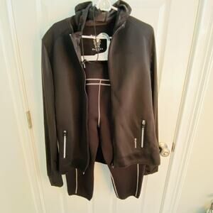 SaunaFX Hooded Jacket 2XL + Along Fit Capri Pants Womens Sauna Neoprene Set